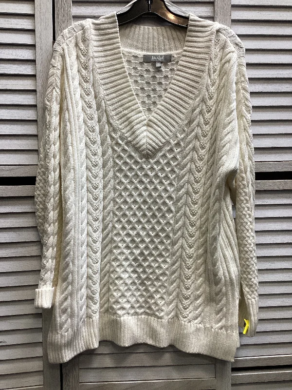 Sweater By Marled In Ivory, Size: L