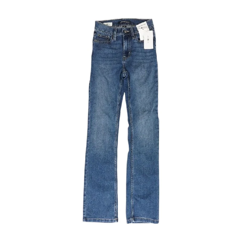 Blue Solid High Rise Bootcut Jeans