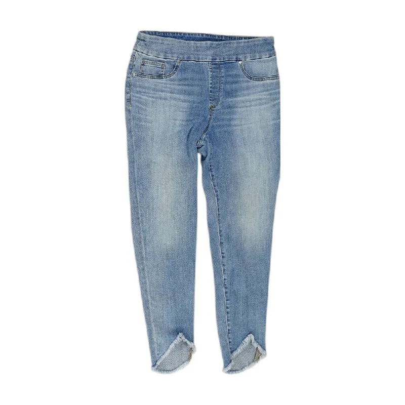 Blue Solid Skinny Leg Jeans