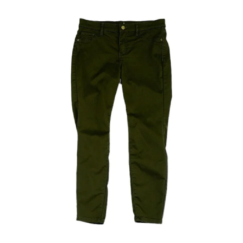 Olive Solid Slim Leg Jeans