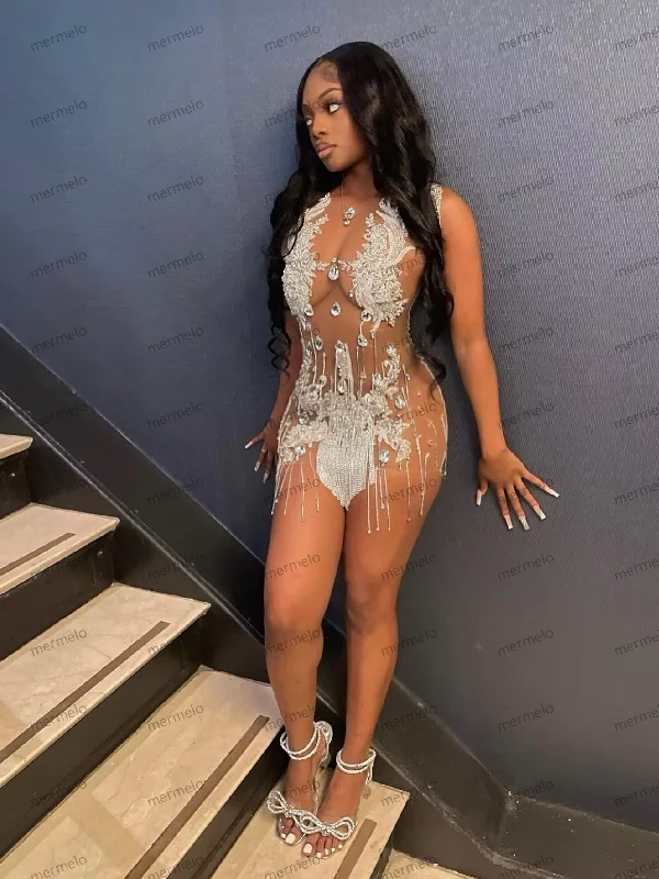 Sexy See Through Birthday Dreses For Women Luxury