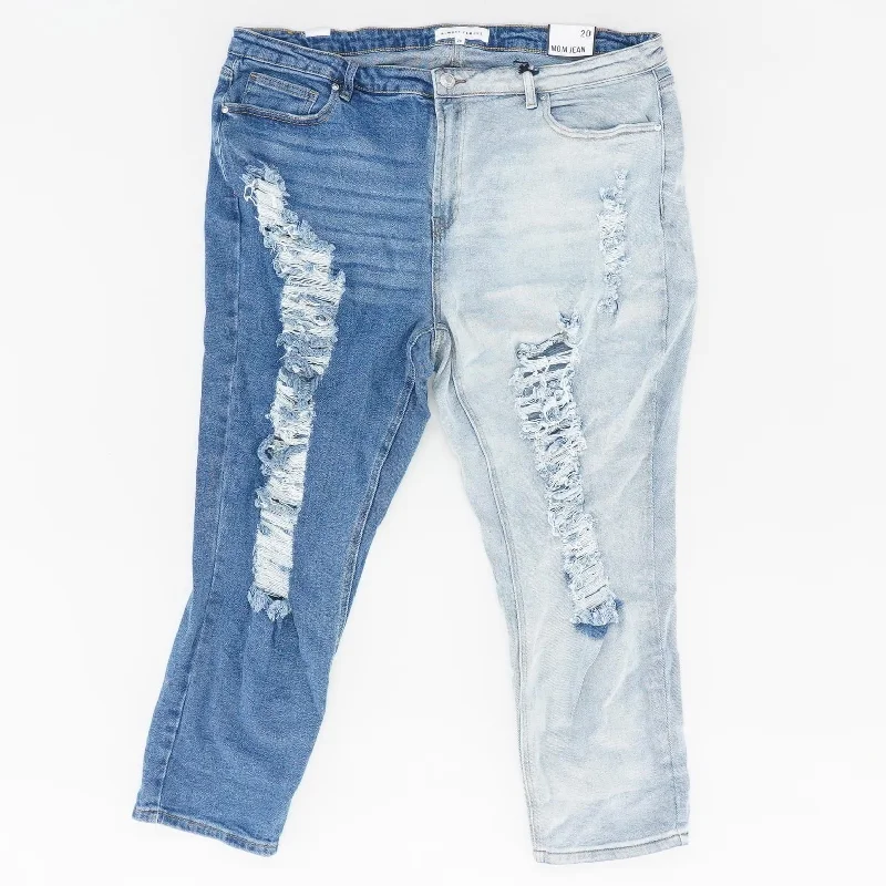 Blue Solid High Rise Jeans