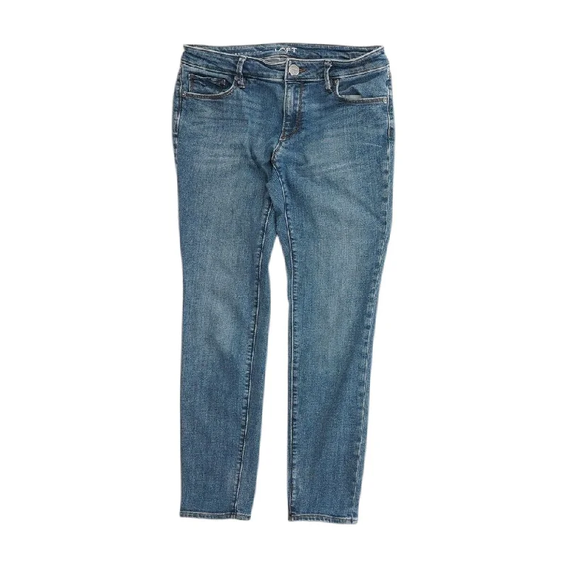 Blue Solid Skinny Leg Jeans