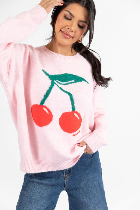 Mon Cheri Pink Cherry Sweater FINAL SALE