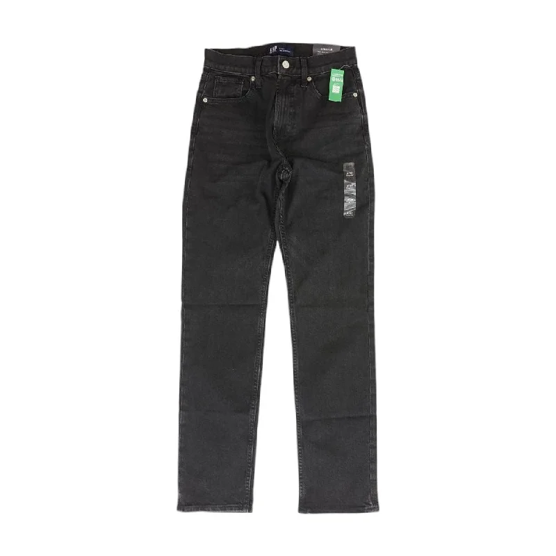 Black Solid High Rise Regular Jeans