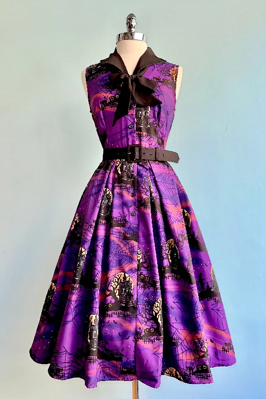 Purple Halloween Shirt Dress