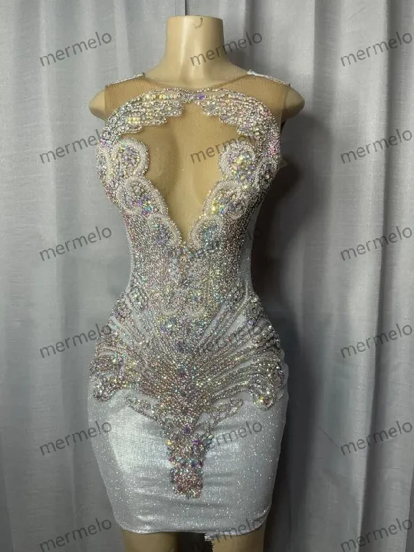 Sparkly Crystal Gillter Birthday Gala Prom Gown Outfit