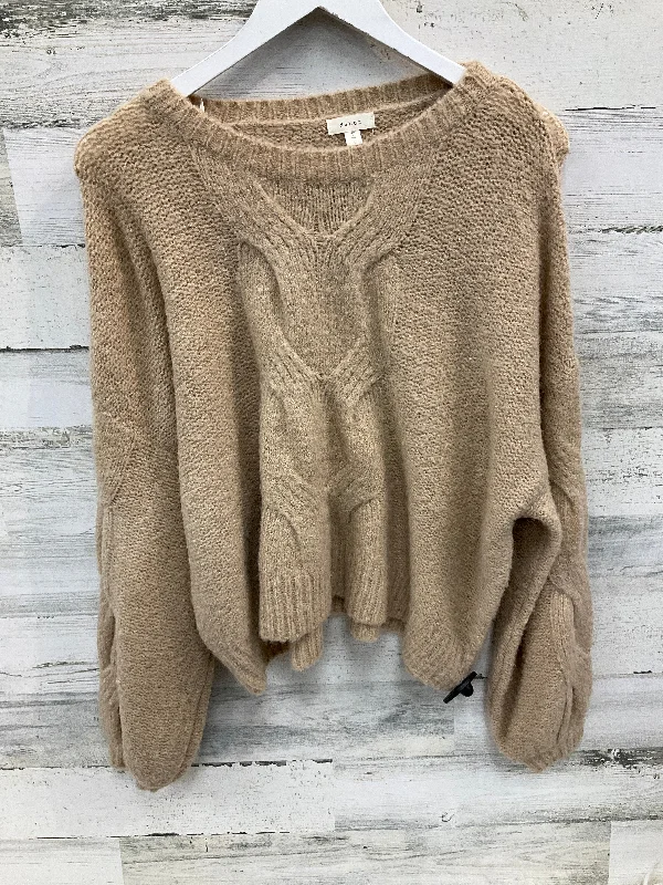 Sweater By Debut In Tan, Size: L