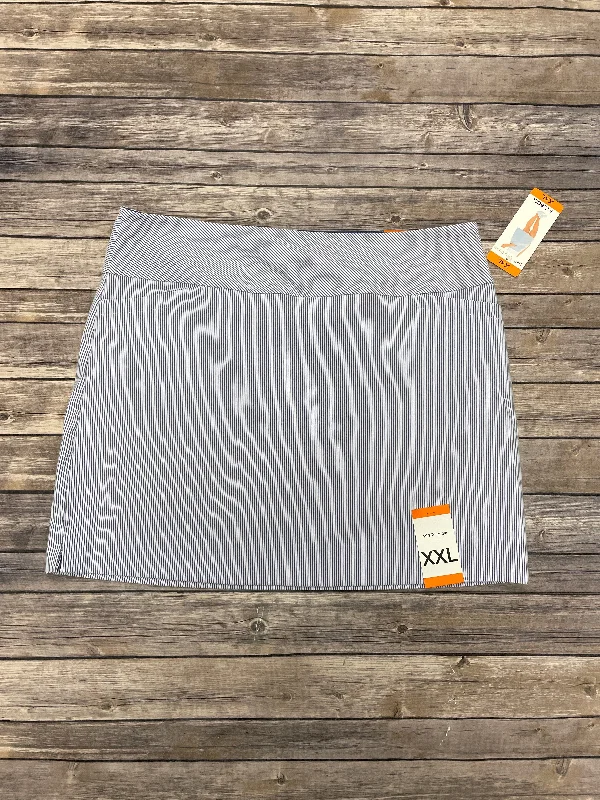 Athletic Skort By Cme In Striped Pattern, Size: Xxl