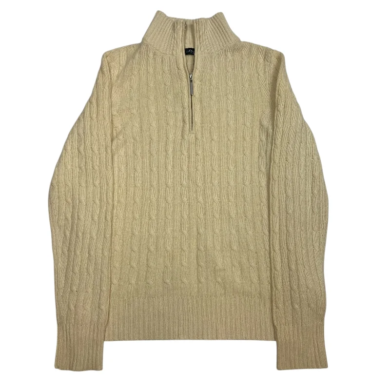 Sweater Cashmere By Saks Fifth Avenue In Cream, Size: L