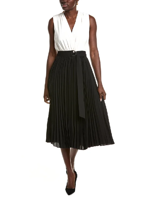 Anne Klein Pleated Midi Dress