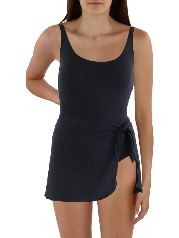 Womens Solid Full One-Piece Swimsuit