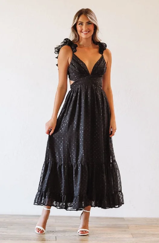 Play For Keeps Maxi Gown - Black