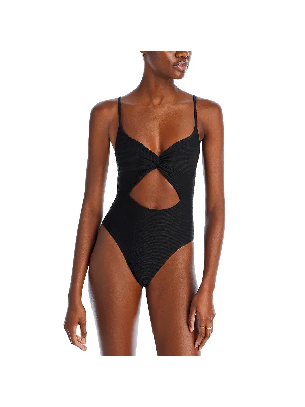 Kyslee 1PC Classic Womens Ribbed Recycled Polyester One-Piece Swimsuit