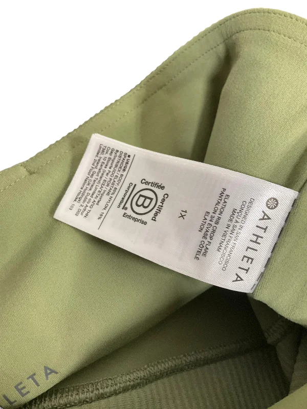 Green Athletic Pants Athleta, Size 1x