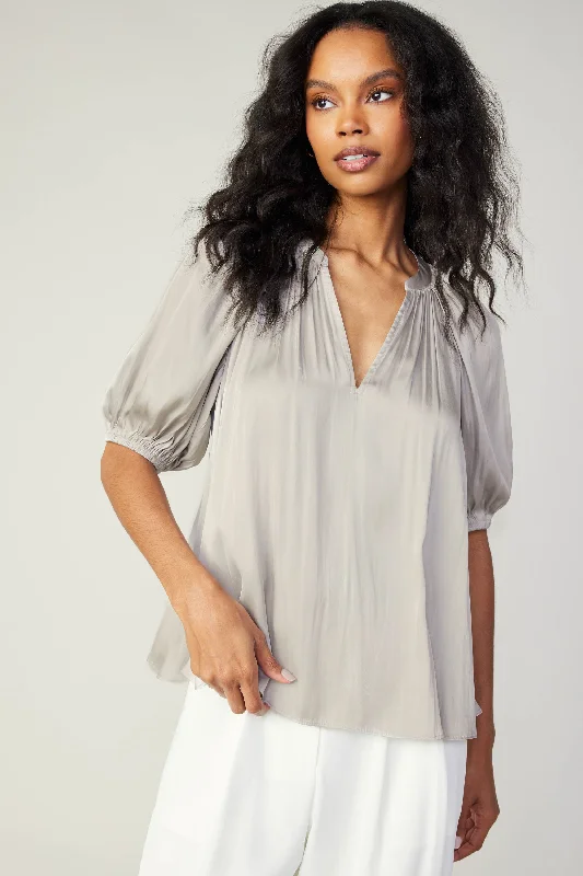 Gathered Neckline Blouse