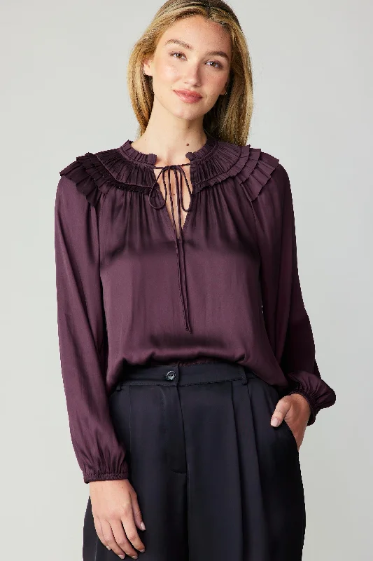 Smocked Shoulder Blouse