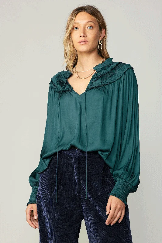 Ruffled Yoke Blouse