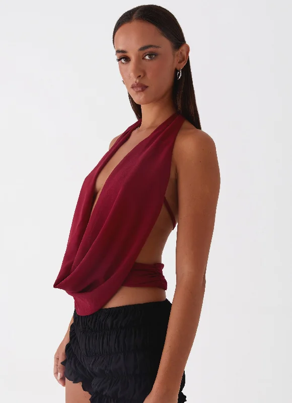 Sawyer Mesh Top - Maroon