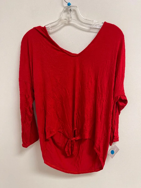 Top Long Sleeve By Bordeaux In Red, Size: Xs