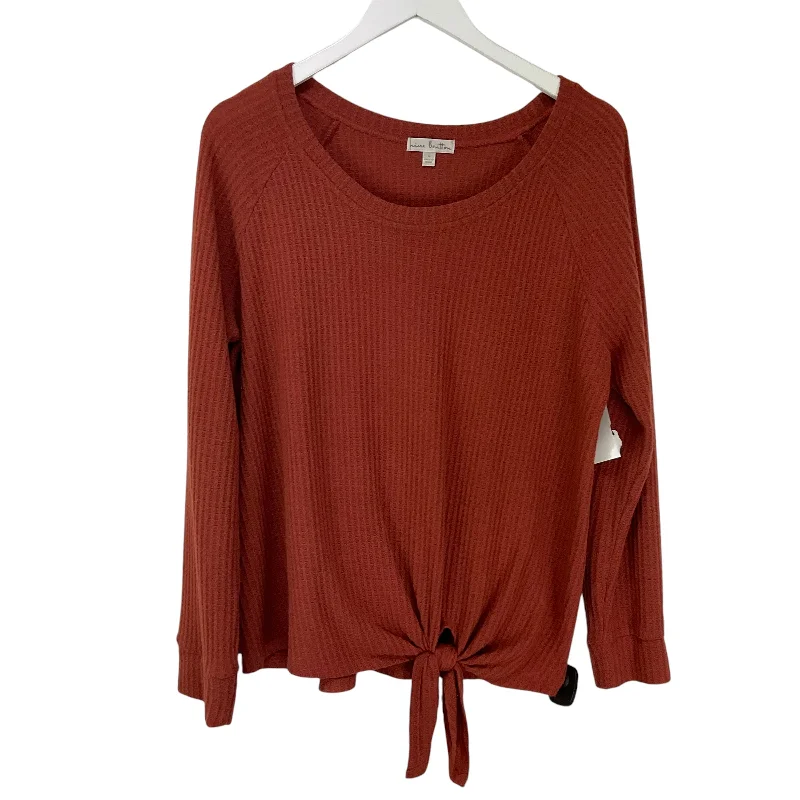 Top Long Sleeve By Clothes Mentor In Orange, Size: L