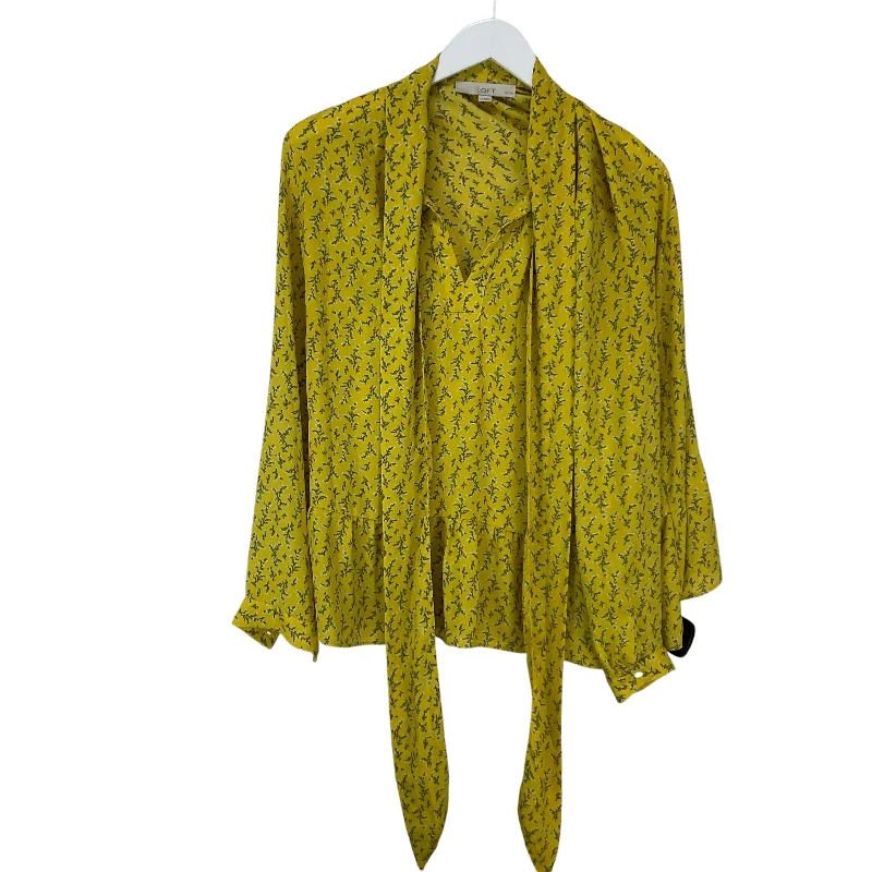 Top Long Sleeve By Loft In Yellow, Size: L