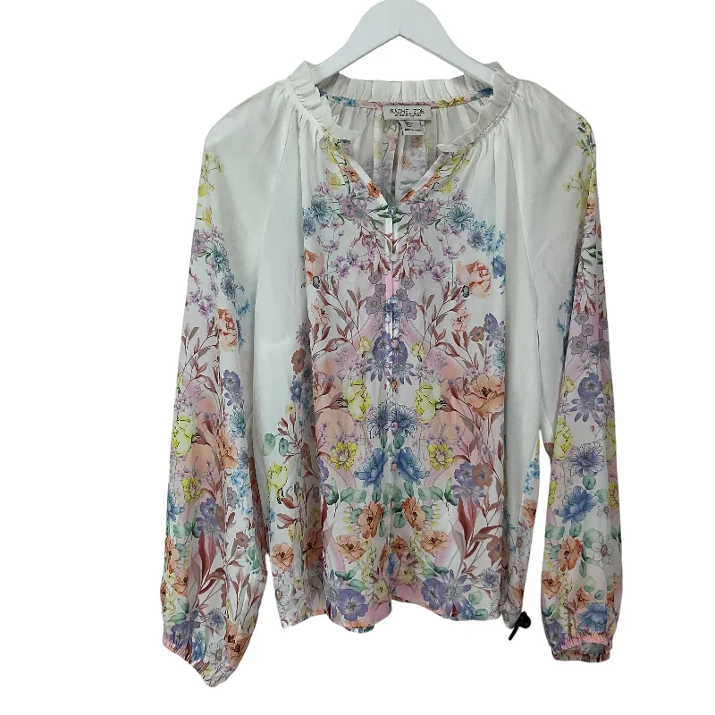 Top Long Sleeve By Rachel Zoe In Floral Print, Size: L