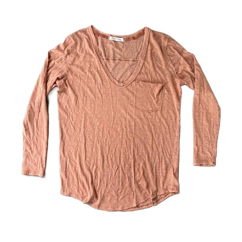 Top Long Sleeve By We The Free In Orange, Size: L