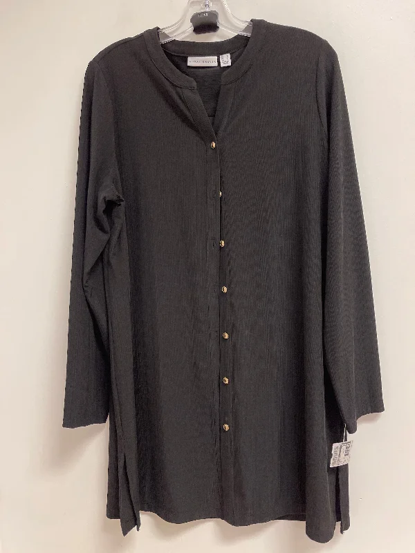 Tunic Long Sleeve By Susan Graver In Black, Size: M